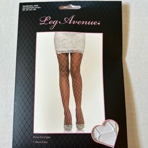 NWT, Fence Net Tights, White